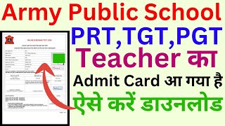 AWES Admit Card 2024 kaise download kare  AWES PGT Admit Card 2024  AWES TGT Admit Card 2024 [upl. by Ibor]