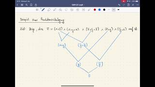 Grundlagen Mathematik  0119 Resolution zum Beweis der Unerfüllbarkeit Boolescher Formeln [upl. by Anaer]