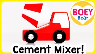 CEMENT MIXER Concrete Mixer Trucks for Kids Video  Toy Trucks Cartoon  Cement Truck  Boey Bear [upl. by Towroy]