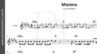 Morena ♪ Luan Santana  Partitura [upl. by Delwyn]