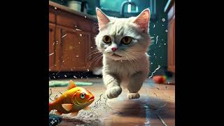 Curious Cats Meet Goldfish Friends in EPIC Aquarium Adventure [upl. by Asilram]