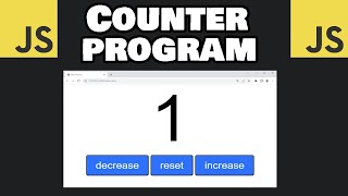 JavaScript COUNTER PROGRAM 🔢 [upl. by Orabla212]