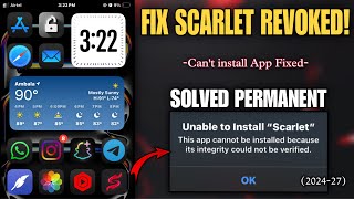 Scarlet Revoke  Fix unable to verify scarlet permanently  install ipa file on iphone [upl. by Nelav]