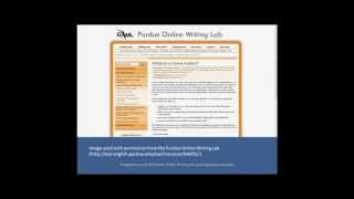 Purdue OWL Cover Letters [upl. by Nauq]