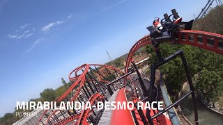 Desmo Race Roller Coaster POV  Ducati World at Mirabilandia [upl. by Akehs]