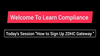 ZDHC Gateway Signup [upl. by Eissirhc]