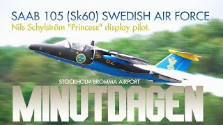 Saab 105Sk60 full display at Minutdagen 2023 Pilot Nils Schylström [upl. by Akerdal97]