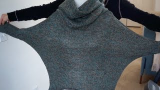 Cowl Neck Sweater Tutorial [upl. by Etteluap]