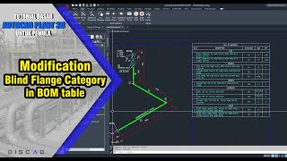 Autocad Plant 3D  Modification Blind Flange Category in BOM table [upl. by Kraska585]