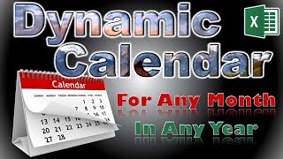 Create a Dynamic Calendar in Excel For Any Month in Any Year [upl. by Egroej]