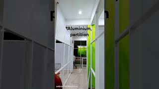 aluminium partition Board glass ke sath gypsum board partition Glass Work Aluminium panel😱😱😱 [upl. by Nemzaj]