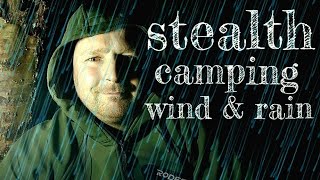 Stealth camping  tarp amp bivvi camping in wind amp rain [upl. by Saunders]