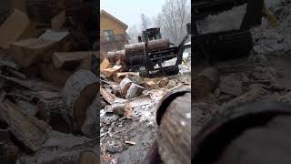 Halverson 140B ￼ firewood processor ￼ initial set up and first try [upl. by Renferd]