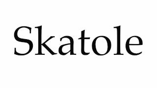 How to Pronounce Skatole [upl. by Yllatan]