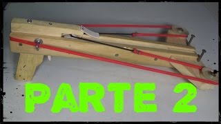 Ballesta casera de madera con poleas fácil barata y potente Parte 2  Slingshot Crossbow [upl. by Giovanna]