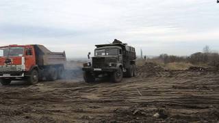 KrAZ256B old immortal soviet dump truck [upl. by Gruver193]