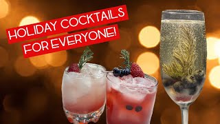 HOLIDAY COCKTAILS FOR EVERYONE Alcoholic and non alcoholic Christmas Cocktails [upl. by Helfant212]