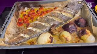 CORVINA FISH  HOW TO COOK CORVINA FISH IN OVEN [upl. by Nolyarb126]