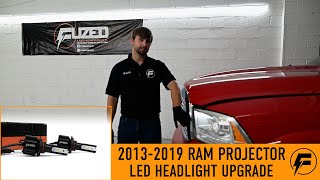 20132019 Ram 4th Gen Projector Headlight Bulb Replacement LED Install [upl. by Ulrick720]