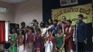 Group Song Kannada quotAidu BeraLu koodiquot by Srujana Students [upl. by Koblick]