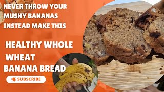 Whole wheat banana bread wholewheat bananabread nomaidarecipe healthyrecipes bake [upl. by Anitnauq143]