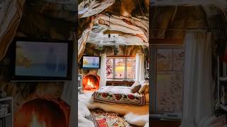 Cozy Cabin Winter Ambience explore wanderingphotographers sleepingsounds travelphotographer [upl. by Thom]