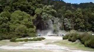 Volcanic fumaroles in Furnas Crater Sao Miguel Azores [upl. by Stanislaus]