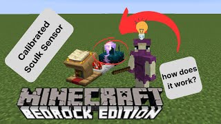 How does the Calibrated Sculk Sensor work in Bedrock  Minecraft Bedrock [upl. by Soloma502]