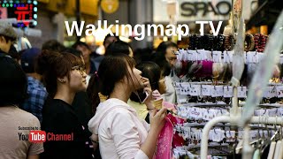 Myeongdong Street  Seoul Korea From Myeongdong Station  Walkingmap TV  명동  明洞 [upl. by Livvy]