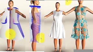 2d pattern to 3d draping  drafting  optitex pds [upl. by Hippel]