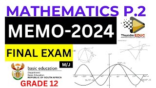 2024 MEMO FINAL EXAM MATHEMATICS P2 PAPER 2 GRADE 12 Mayjune THUNDEREDUC [upl. by Annotahs178]