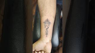 Shri Ganesha Unalome Tattoo shorts viralvideo viralshorts hubballi dharwad needlenskin [upl. by Reyna]