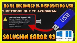 Error de solicitud de descriptor de dispositivo error 4347  Dispositivo USB desconocido 😱😱 [upl. by Eatnahs]