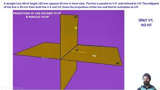 Engineering Graphics Lecture 008B Projections of Lines II [upl. by Nnylsor]