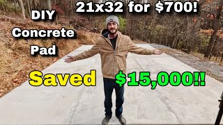 21x32 Concrete Pad Final Cost and everything else [upl. by Erminia]