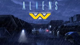 WEYLAND  YUTANI CORP Terraform Colony base  Dark Ambience  RainSoundscape  1 HOUR [upl. by Fasano]