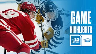 Wisconsin at Penn State  Highlights  Big Ten Hockey  11162024 [upl. by Gile14]