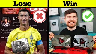 Ronaldo Vs Mr Beast Youtube Facts You Dont Know Before [upl. by Win]