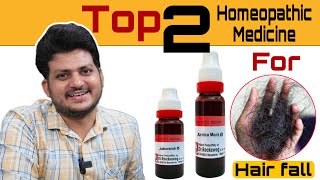 Top 2 Homeopathic Medicine For hair fall  Drkirtivikramsingh [upl. by Nosirb]