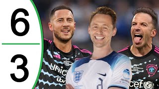 Soccer Aid 2024  England XI vs World XI Highlights  HAZARD USAIN BOLT DEL PIERO TOM HIDDLESTON [upl. by Tik867]