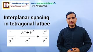 Interplanar spacing in tetragonal lattice [upl. by Innavoij864]