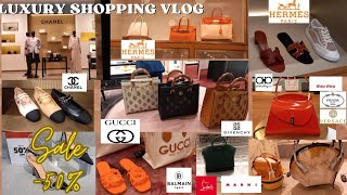 Luxury ShoppingChanelGucciHermèsPradaSale onVlog in Selfridges London [upl. by Akinorev]