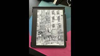 Street sketch on my Kindle scribe [upl. by Aihsenor]