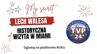 Lech Walesa w Miami historia wizyty Telewizja Polska w USA [upl. by Anirod106]