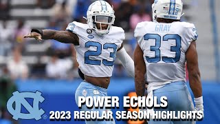 Power Echols 2023 Regular Season Highlights  North Carolina LB [upl. by Ydiarf]