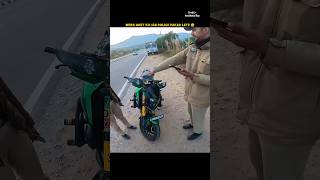 Road 🛣️ Rage With Police 👮 Police Pakad Liya 😟 bike rider police shorts ytshorts motovlog fun [upl. by Poul]