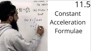 Edexcel AS Level Maths 115 Constant Acceleration Formulae Application of Calculus [upl. by Aciruam]