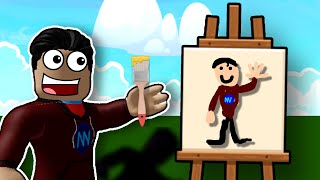 Ik ging mezelf Tekenen Roblox Draw things and turn into them Nederlands [upl. by Franchot]