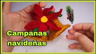 CAMPANAS 🔔 NAVIDEÑAS 🎄 a CROCHET 🧶 [upl. by Ire]