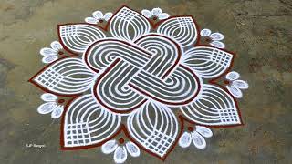 Aavani madham Rangoli  easy padi kolam  Friday muggulu [upl. by Yonah282]